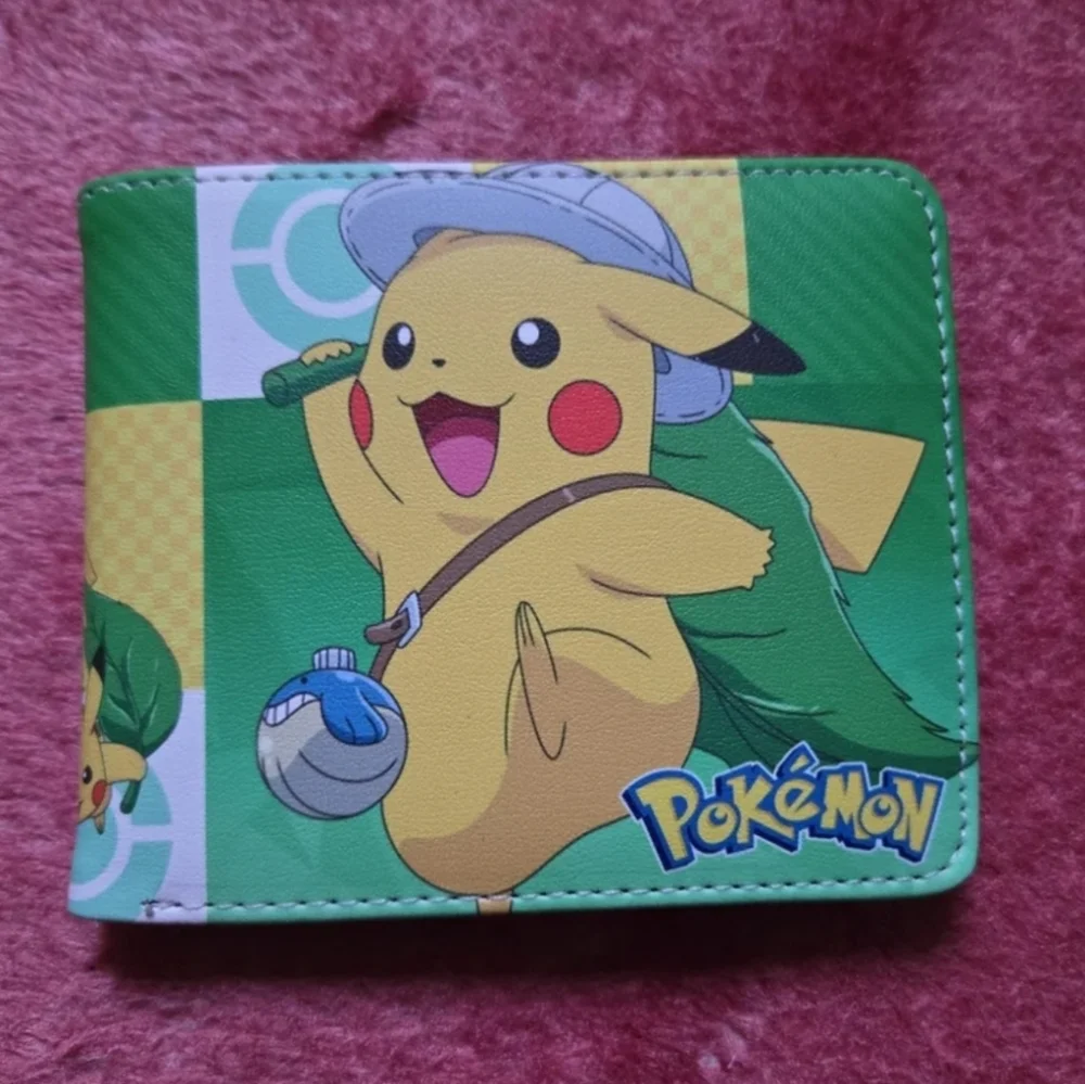 New pokemon Pikachu anime manga leather wallet